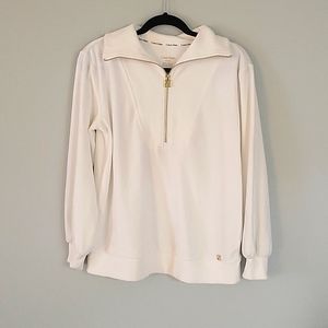 NWT Volour cream half zip pullover